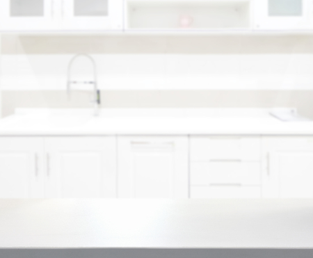 Table Top And Blur Kitchen Room Of The Backgroundの写真素材