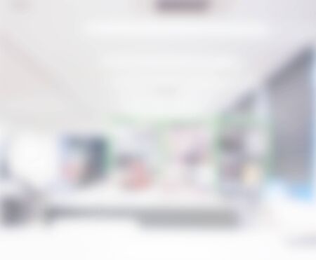 Abstract White Blur Interior Of The Backgroundの写真素材