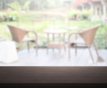 Table Top And Blur Restaurant Of The Background