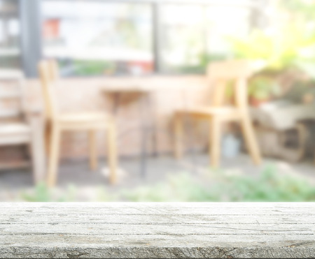 Table Top And Blur Restaurant Of The Background