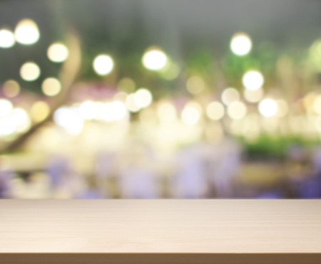 Table Top And Blur Restaurant Of The Background