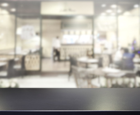 Table Top And Blur Restaurant Of The Backgroundの写真素材
