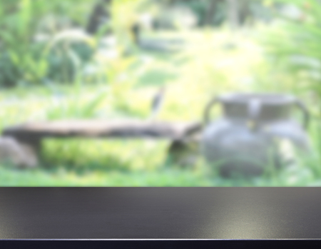 Table Top And Blur Nature Of The Backgroundの写真素材