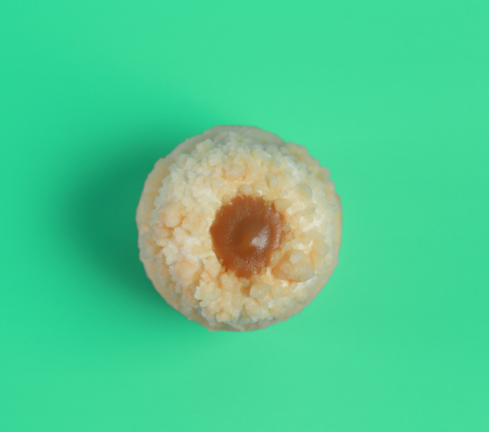 Birthday Cake On Color For Backgroundの写真素材