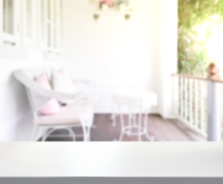 Table Top And Blur Living Room Of The Backgroundの写真素材