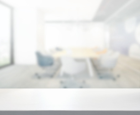 Table Top And Blur Office Of The Backgroundの写真素材
