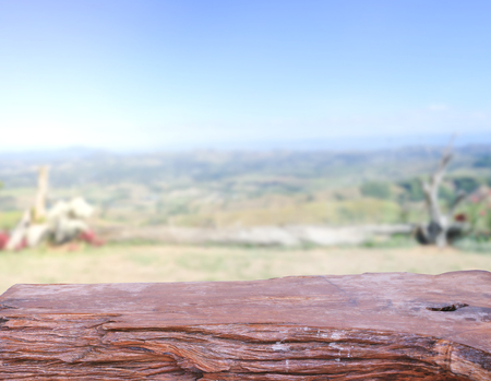 Table Top And Blur Nature For The Backgroundの写真素材