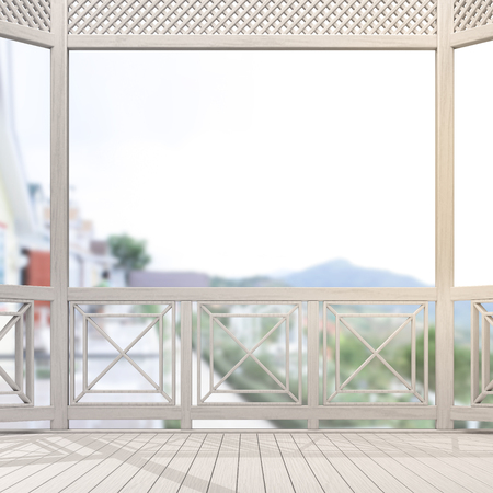 Balcony And Terrace Of The Blur Exterior Backgroundの写真素材