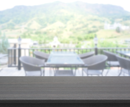 Table Top And Blur Restaurant Of The Backgroundの写真素材
