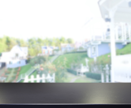 Table Top And Blur Building Of The Backgroundの写真素材