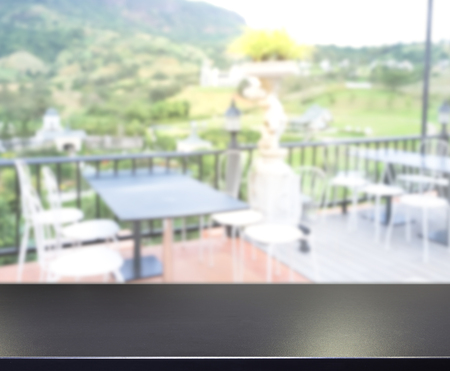 Table Top And Blur Restaurant Of The Backgroundの写真素材