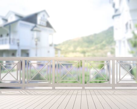 Balcony And Terrace Of The Blur Exterior Backgroundの写真素材