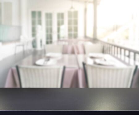 Table Top And Blur Restaurant Of The Backgroundの写真素材