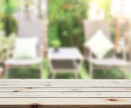 Table Top And Blur Living Room Of  Backgroundの写真素材