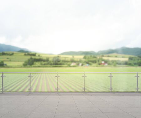 Balcony And Terrace Of The Blur Nature Backgroundの写真素材