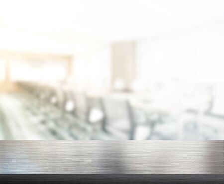 Table Top And Blur Office Of The Backgroundの写真素材