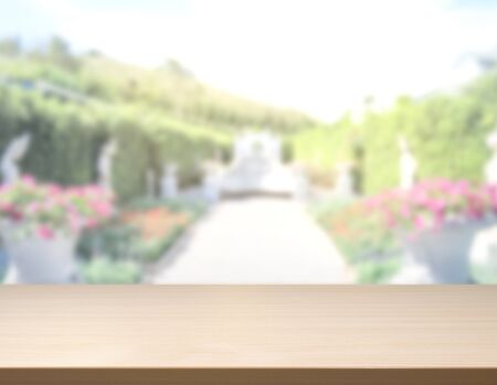 Table Top And Blur Nature For Backgroundの写真素材