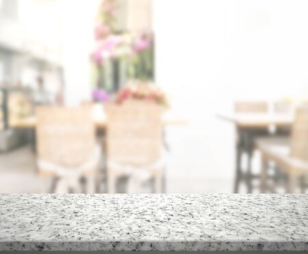 Table Top And Blur Restaurant Of The Backgroundの写真素材