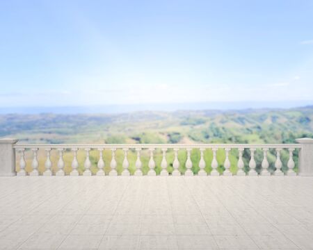 Balcony And Terrace Of The Blur Nature Backgroundの写真素材