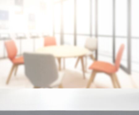 Table Top And Blur Dining Room Of The  Backgroundの写真素材