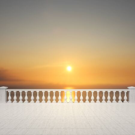 Balcony And Terrace Of The Blur Nature Backgroundの写真素材