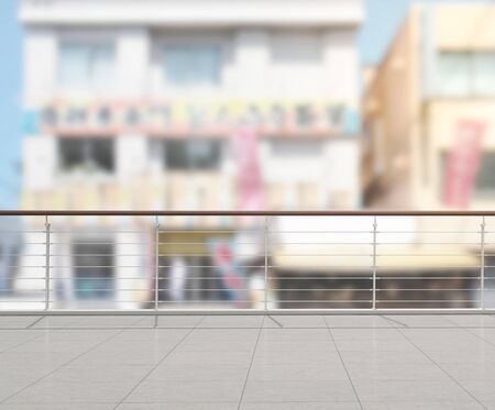 Balcony And Terrace Of The Blur Exterior Backgroundの写真素材