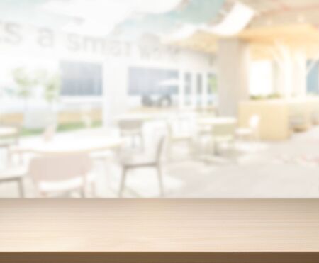 Table Top And Blur Restaurant Of The Backgroundの写真素材