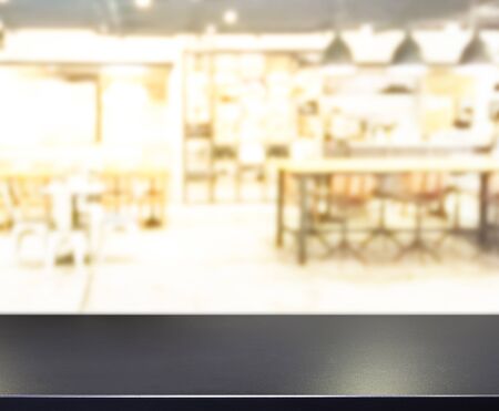 Table Top And Blur Restaurant For The Backgroundの写真素材