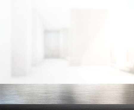 Table Top And Blur Office Of The Background