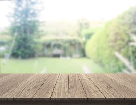 Table Top And Blur Nature For The Background