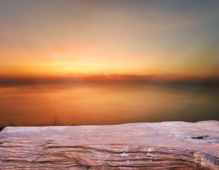 Table Top And Blur Nature For The Background