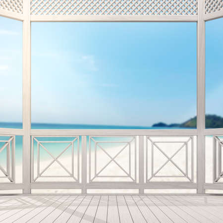 Balcony And Terrace Of The Blur Nature Backgroundの写真素材