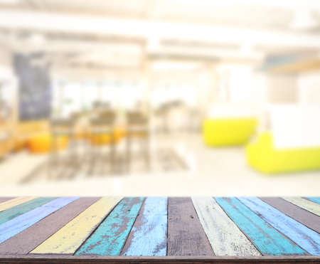 Table Top And Blur Restaurant Of The Backgroundの写真素材