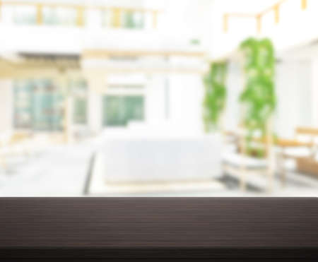 Table Top And Blur Restaurant Of The Background
