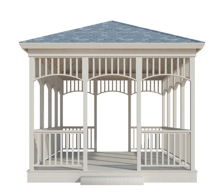 3d Render Building Structure On Isolatedの写真素材