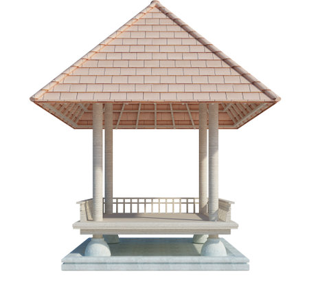 3d Render Building Structure On Isolatedの写真素材