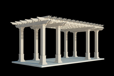 3d Render Building Structure On Isolatedの写真素材