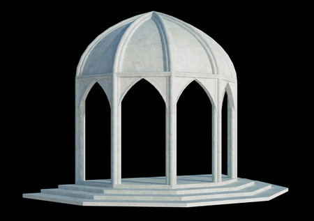 3d Render Building Structure On Isolatedの写真素材
