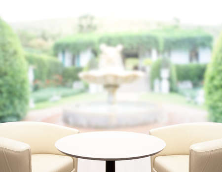 Table Top And Blur Nature For The Background