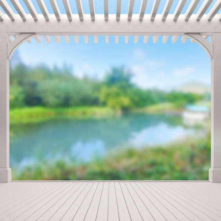 Balcony And Terrace Of Blur Nature Backgroundの写真素材