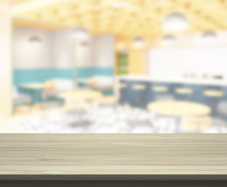 Table Top And Blur Restaurant Of Backgroundの写真素材