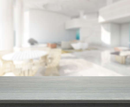 Table Top And Blur Restaurant Of Backgroundの写真素材