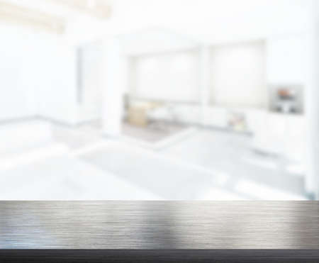 Table Top And Blur Office Of Backgroundの写真素材