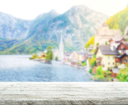 Table Top And Blur Exterior Of Backgroundの写真素材