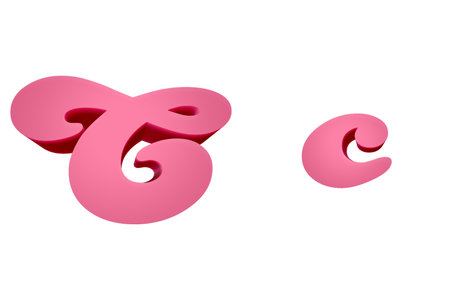 3d rendering Font  Cartoon style lowercase And uppercase Lettersの写真素材