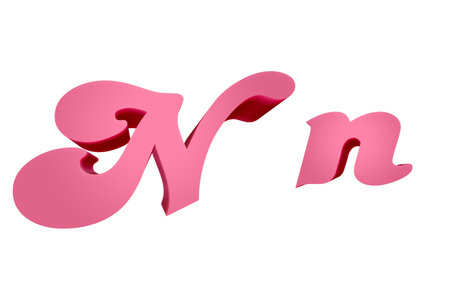 3d rendering Font  Cartoon style lowercase And uppercase Lettersの写真素材