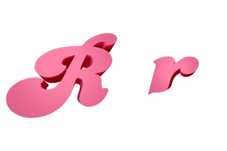 3d rendering Font  Cartoon style lowercase And uppercase Lettersの写真素材