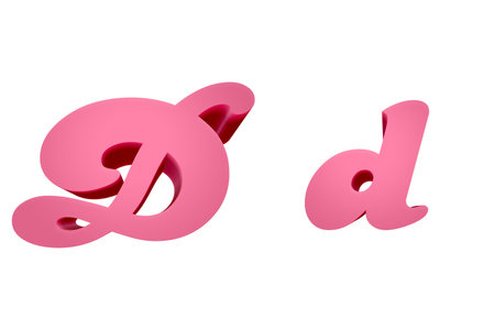 3d rendering Font  Cartoon style lowercase And uppercase Lettersの写真素材