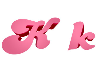 3d rendering Font  Cartoon style lowercase And uppercase Lettersの写真素材