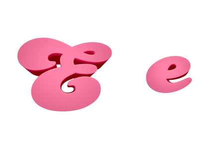 3d rendering Font  Cartoon style lowercase And uppercase Lettersの写真素材